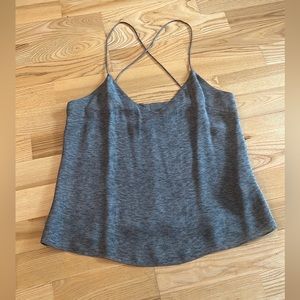Sally LaPointe 100% Silk Grey Melange Camisole